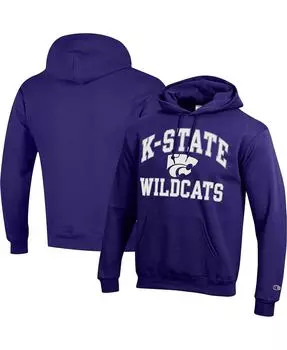 Мужской фиолетовый пуловер с капюшоном Kansas State Wildcats High Motor Champion