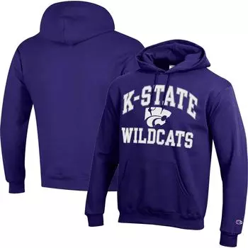 Мужской фиолетовый пуловер с капюшоном Kansas State Wildcats High Motor Champion