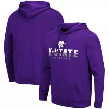 Мужской фиолетовый пуловер с капюшоном Kansas State Wildcats Lantern Colosseum