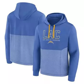 Мужской фирменный пудрово-синий Los Angeles Chargers Successful Tri-Blend Pullover Hoodie Fanatics