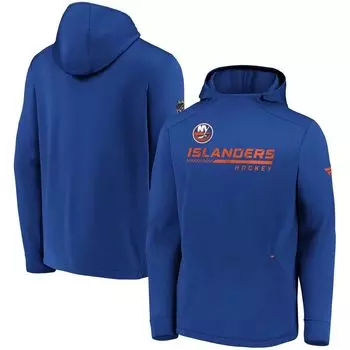 Мужской фирменный пуловер с капюшоном для раздевалки Royal New York Islanders Authentic Pro Fanatics