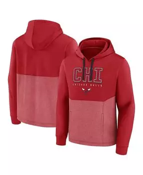 Мужской фирменный пуловер с капюшоном Red Chicago Bulls Successful Tri-Blend Fanatics