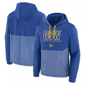 Мужской фирменный пуловер с капюшоном Royal Golden State Warriors Successful Tri-Blend Fanatics