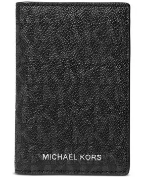 Мужской фирменный складной футляр для карточек Michael Kors, черный