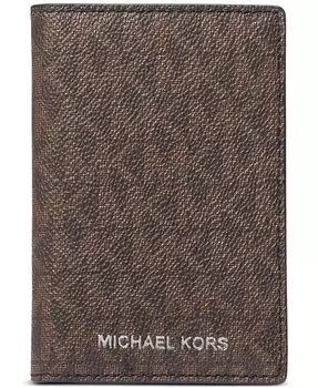 Мужской фирменный складной футляр для карточек Michael Kors, коричневый