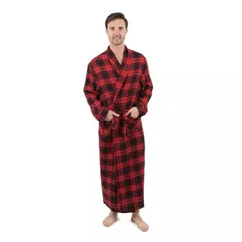 Мужской фланелевой халат в клетку Leveret