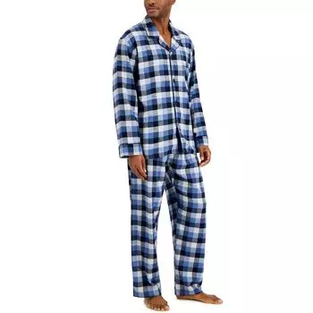 Мужской фланелевой пижамный комплект в клетку Hanes Ultimate