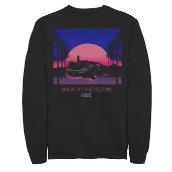 Мужской флис Back To The Future 1985 Neon Delorean Sunset Licensed Character