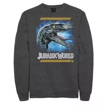 Мужской флис Jurassic World Two Raptor Blue с брызгами Licensed Character