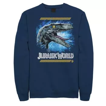 Мужской флис Jurassic World Two Raptor Blue с брызгами Licensed Character, синий