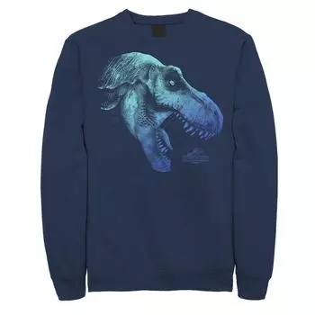 Мужской флис Jurassic World Two T-Rex синего цвета с градиентом Licensed Character