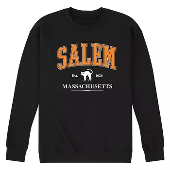 Мужской флис с рисунком для студентов Salem Massachusetts Licensed Character, черный