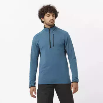 Мужской флис Salomon Essential Lightwarm, синий