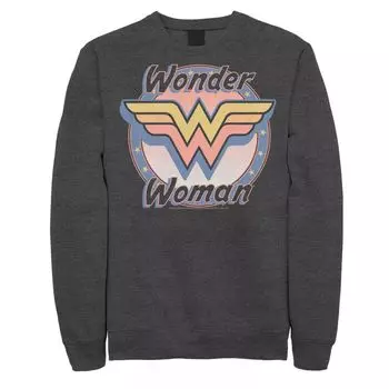 Мужской флис в стиле ретро с ярким логотипом Wonder Woman DC Comics