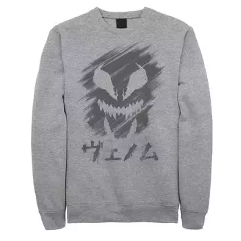 Мужской флисовый флис с мазками для лица Marvel Venom Kanji Licensed Character