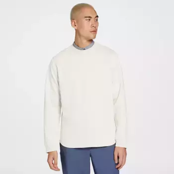 Мужской флисовый пуловер для гольфа VRST Pinnacle с круглым вырезом, цвет Light Sand