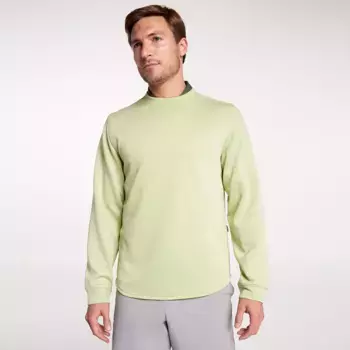 Мужской флисовый пуловер для гольфа VRST Pinnacle с круглым вырезом, цвет Green Seedling