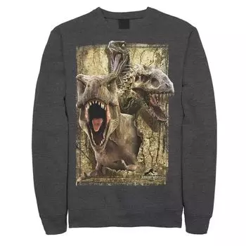 Мужской флисовый пуловер Jurassic World T-Rex Indominus Rex & Raptor Licensed Character