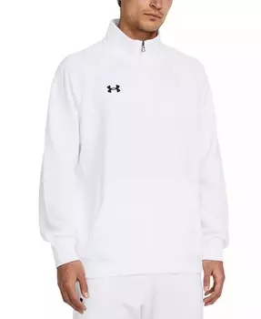 Мужской флисовый пуловер Rival с молнией на четверть Under Armour, белый