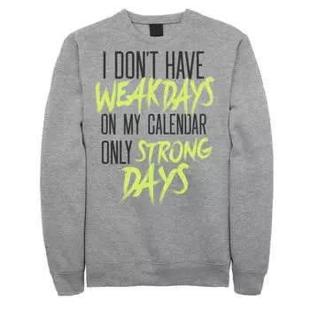 Мужской флисовый пуловер с графическим рисунком I Don?t Have Weekdays, Only Strong Days Licensed Character