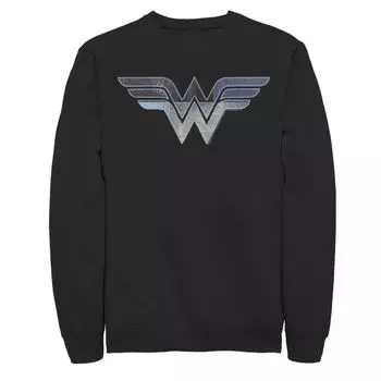 Мужской флисовый пуловер с графическим рисунком и логотипом DC Comics Wonder Woman в стиле пэчворк Licensed Character