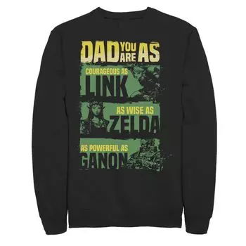 Мужской флисовый пуловер с графическим рисунком Nintendo Legend Of Zelda Dad Licensed Character