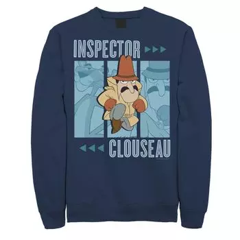 Мужской флисовый пуловер с графическим рисунком Pink Panther Inspector Clouseau Trio Licensed Character, синий