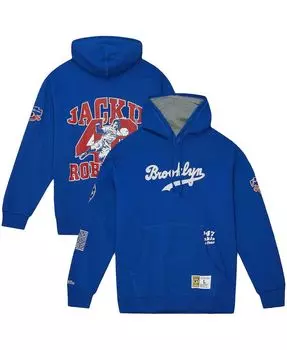 Мужской флисовый пуловер с капюшоном Jackie Robinson Royal Brooklyn Dodgers Cooperstown Collection Legends Mitchell & Ness