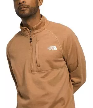 Мужской флисовый пуловер с молнией на половину длины The North Face Canyonlands, бежевый