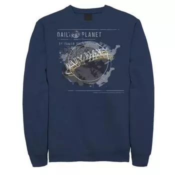 Мужской флисовый пуловер с плакатом DC Comics Superman Daily Planet Circle Licensed Character