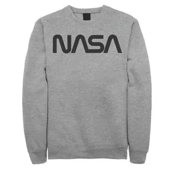 Мужской флисовый пуловер с простым текстовым логотипом NASA Licensed Character