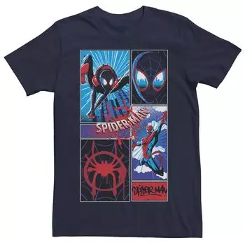 Мужской флисовый пуловер с рисунком «Человек-паук» Spiderverse Miles & Peter, футболка с рисунком Marvel