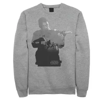 Мужской флисовый пуловер с рисунком Finn Silhouette Star Wars