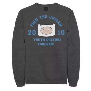 Мужской флисовый пуловер с рисунком Finn The Human Youth Culture Forever Licensed Character