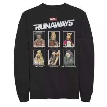 Мужской флисовый пуловер с рисунком из ежегодника Runaways с фотографиями Marvel