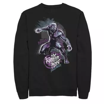 Мужской флисовый пуловер с рисунком Marvel Black Panther Movie Warrior King с граффити и поп-музыкой