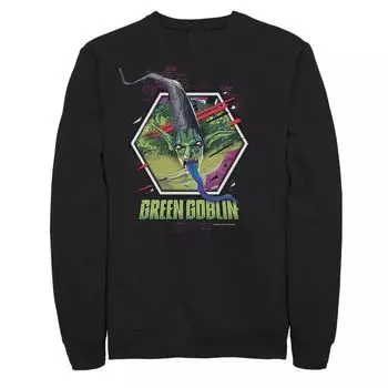 Мужской флисовый пуловер с рисунком Marvel Spiderverse Green Goblin с шестигранной головкой