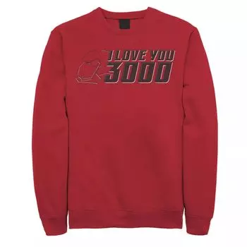 Мужской флисовый пуловер с рисунком «Мстители: Финал» I Love You 3000 Iron Man Outline Marvel