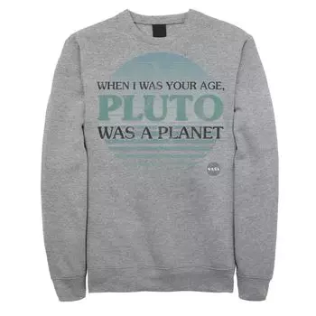 Мужской флисовый пуловер с рисунком NASA Pluto Was A Planet Licensed Character