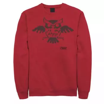 Мужской флисовый пуловер с рисунком Nintendo Legend Of Zelda Links Awakening Owl Glyph, красный Licensed Character, красный