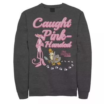 Мужской флисовый пуловер с рисунком Pink Panther Caught Pink Hands Licensed Character