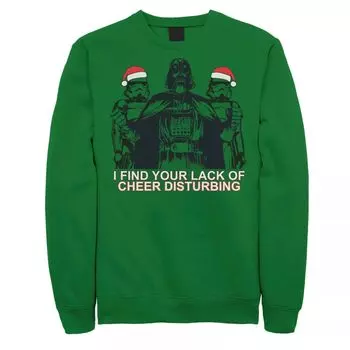 Мужской флисовый пуловер с рисунком «Звездные войны» Vader Santa Troopers Cheer Lack Christmas Licensed Character
