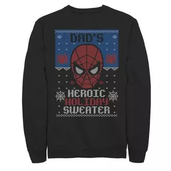 Мужской флисовый свитер для папы «Человек-паук» Marvel «Heroic Holiday» Licensed Character