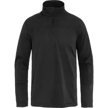 Мужской флисовый свитер Fjallraven Abisko Lite с полумолнией до половины, черный