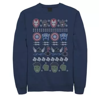 Мужской флисовый свитер Marvel Avengers Ugly Christmas Licensed Character