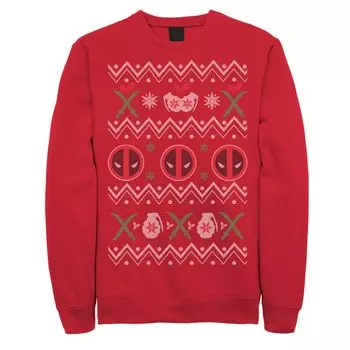 Мужской флисовый свитер Marvel Deadpool Ugly Christmas Licensed Character