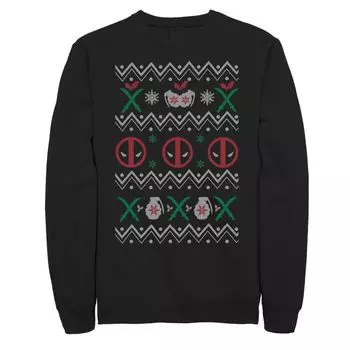 Мужской флисовый свитер Marvel Deadpool Ugly Christmas Licensed Character