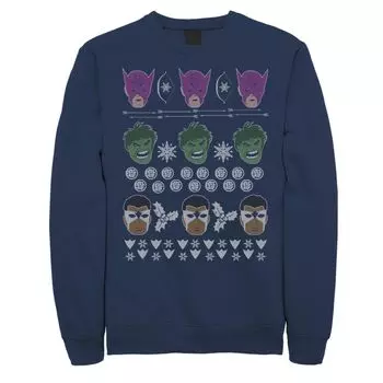 Мужской флисовый свитер Marvel Hawkeye Hulk Falcon Ugly Christmas Sweater Licensed Character