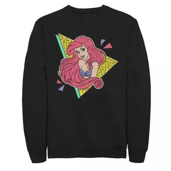 Мужской флисовый свитер с портретом в стиле Disney The Little Mermaid в стиле 80-х годов Licensed Character