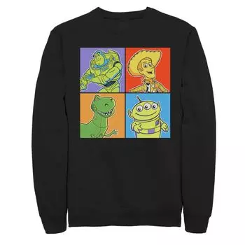 Мужской флисовый свитер в тон с квадратными рисунками Disney Pixar Toy Story Group Shot Licensed Character